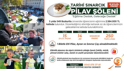 Tarihi Sınarcık Pilav Şöleni Eğitime Destek Etkinliği