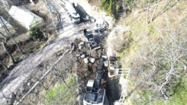 Çakmak Sokak'ta Perde Duvar ve Yol Genişletme Çalışmaları